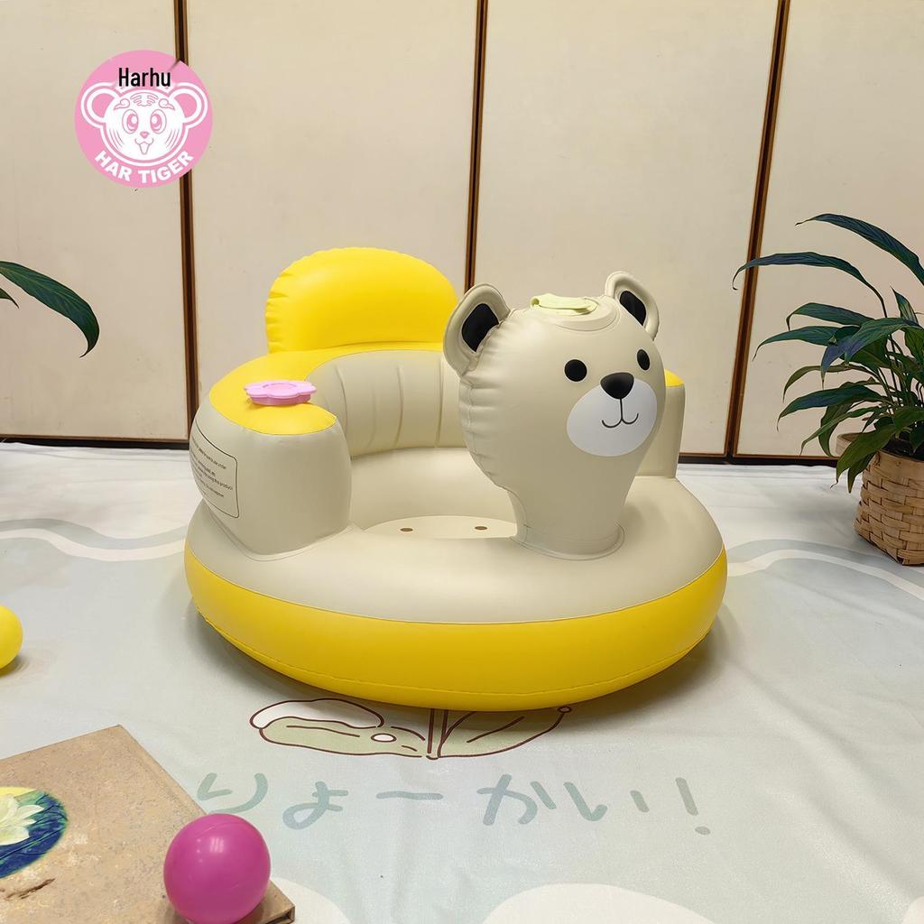 Cross-border Thick PVC Music-Style Baby Inflatable Learning Seat/Sofa, Customizable
