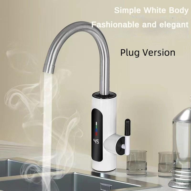 

Кран двойного назначения для холодной и горячей воды 3000 Вт, трехсекундный нагрев, кран с разделением воды и электричества, бытовой электрический кран из нержавеющей стали Plug Version