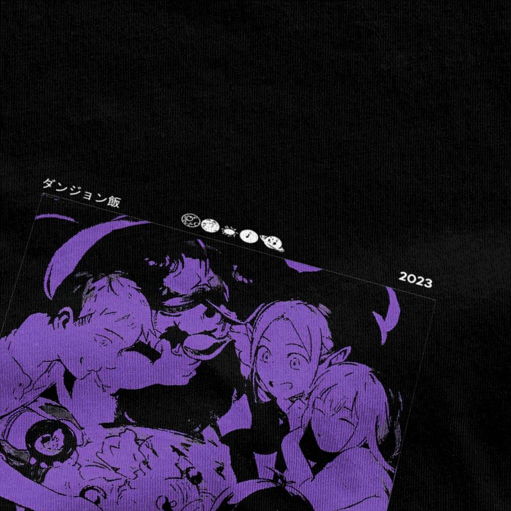 Men's T Shirt Dungeon Meshi Anime Marcille Laios T-Shirts Harajuku Delicious In Dungeon Summer Tee Shirt Y2K Cotton Tops