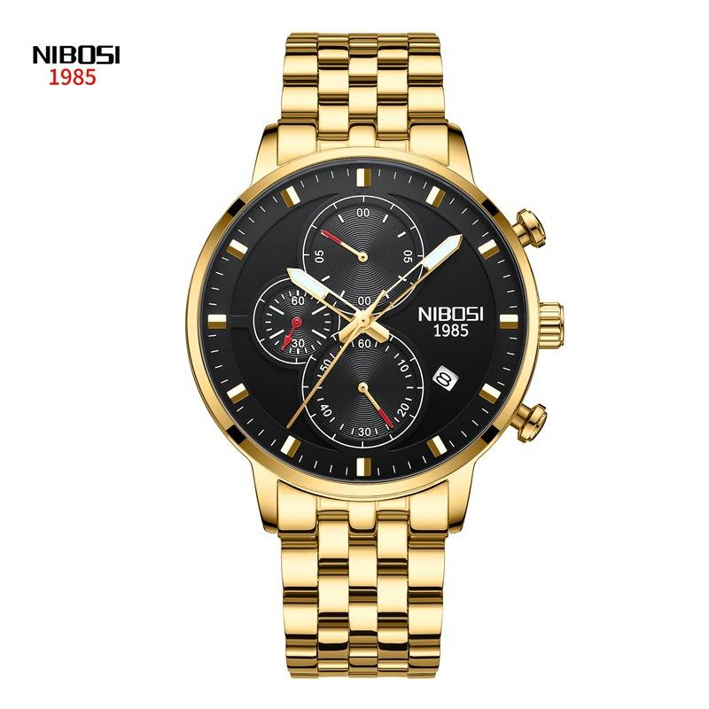 NIBOSI Brand New Quartz Watch Enhanced Personality Men's Watch Luminous Waterproof Multi-functional Watch