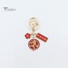 New Year Keychain Flower Dragon Pendant Best Wishes Polished Lobster Clip Lightweight Shoulder Bag Schoolbag Decoration Pendant Keyring