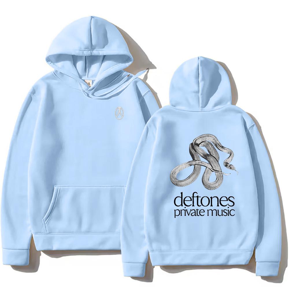 Deftones Private Music Hoodie Deftones Band Long Sleeve Music Sweatshirt Women Men High Street Loose Clothing Streetwear Casual