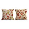 45X45Cm Maple Leaves Pillowcase Imitation Of Linen Cushion Case 100% Polyester Living Room Bedroom Sofa Home Room Decoration