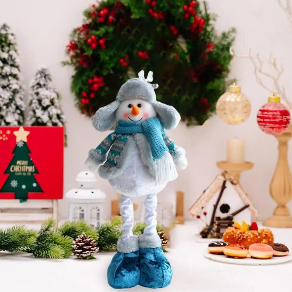 Snowman Elk Christmas Telescopic Doll Ornaments Cute Merry Christmas Decoration  New Year Supplies