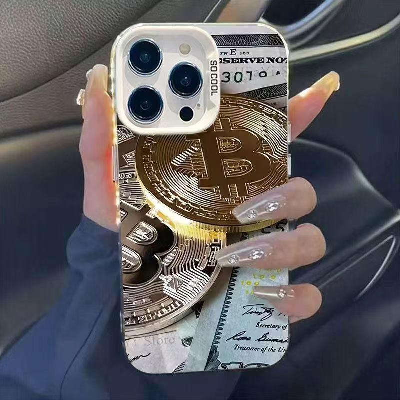 

Bitcoin Gold iPhone Case for 14/15 Pro Max & 16/17 Pro - Get Rich Design iPhone 7 белый