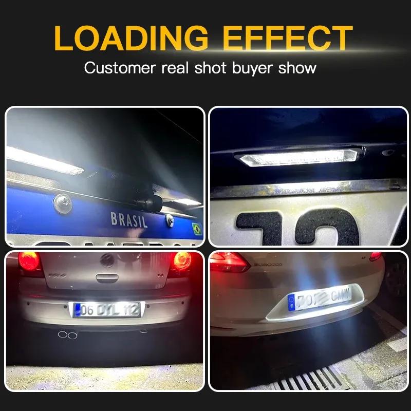 2pcs For Volkswagen Polo 6N2 9N 6R 6C LED Rear License Number Plate Light Lamp CANBus Error Free Car Accessories