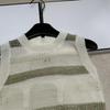 High-Quality Gold & Silver Thread Striped Knit Round Neck Vest - 2026 Summer Slimming Crochet Top