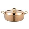 ZISIZ 304 Stainless Steel Hammered Hot Pot