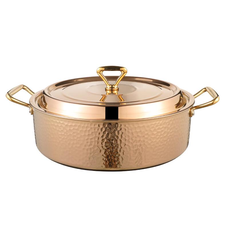 ZISIZ 304 Stainless Steel Hammered Hot Pot