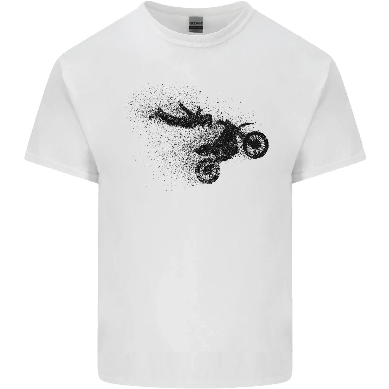 Abstract Motocross Rider Dirt Bike Kids T-Shirt Childrens S
