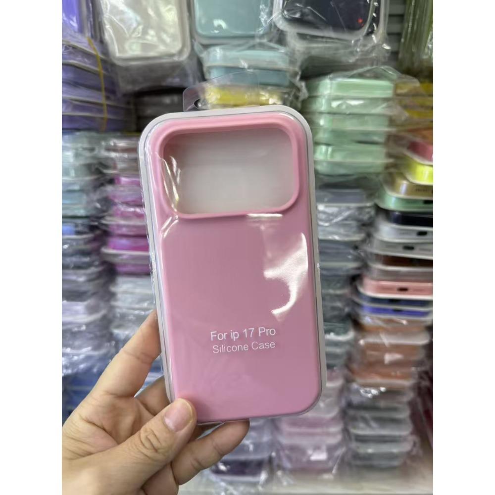 INS Style Candy Color Liquid Silicone Skin Feel Case For iPhone 17 Pro Max 16 15 14 Camera Touch Button Protection With Box Anti-Fall Non-Slip Cover