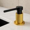 17oz Large Capacity Soap Dispenser: Black Pump, Gold 304 Stainless Steel Body