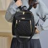 Oxford Cloth Simple Luxury Backpack Small Pack Retro Backpack Solid Color Shoulder Bag  Students