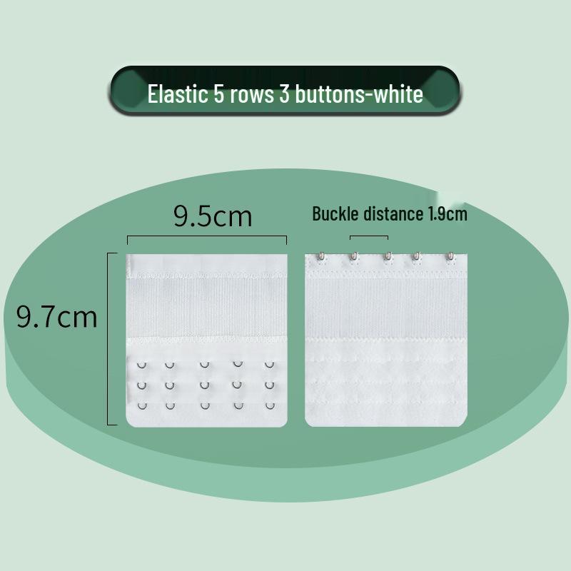 Elastic Bra Extender with Stainless Steel Hooks - Universal Full-Size Bra Back Closure
