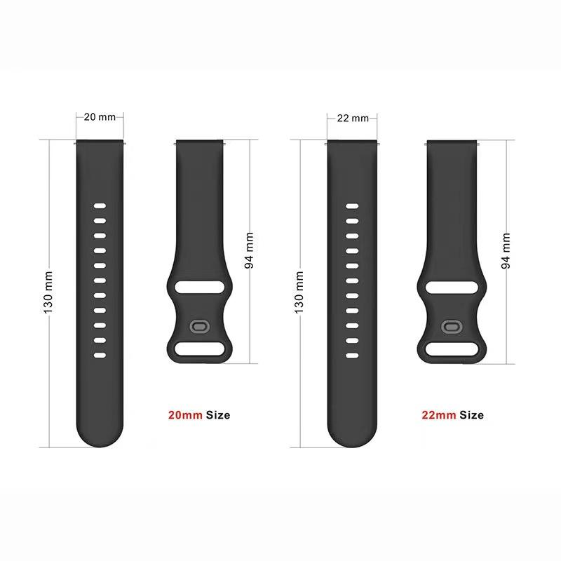 For Huawei Amazfit GTR 3 Pro Strap Silicone Watchband Replacement Wrist Bracelet 22mm Band For Xiaomi Watch Color Realme Watch S 2 Amazfit GTR 2 E