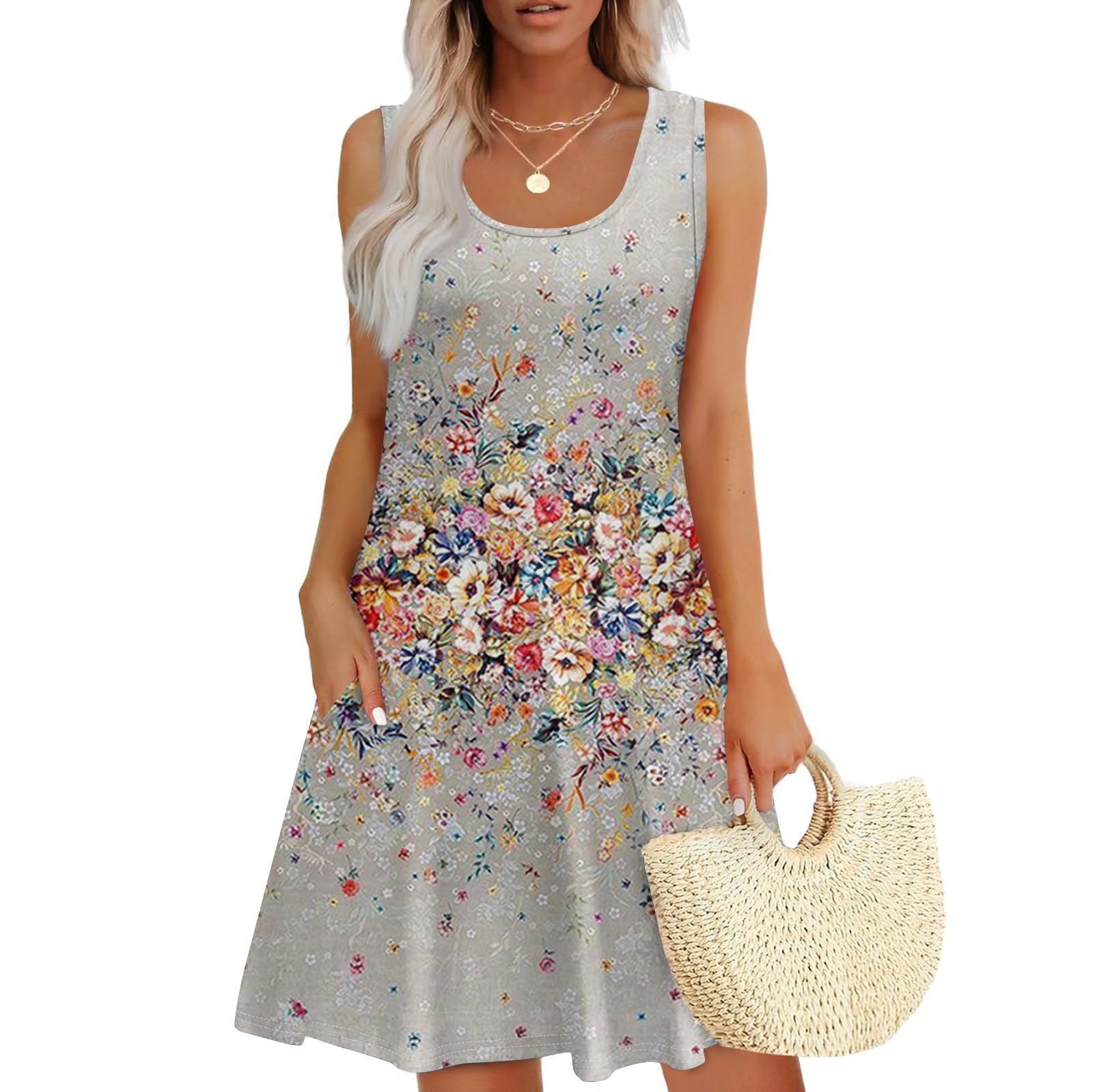 

Женские повседневные платья на каждый день для свиданий с карманами без рукавов свободные платья XXXL хаки