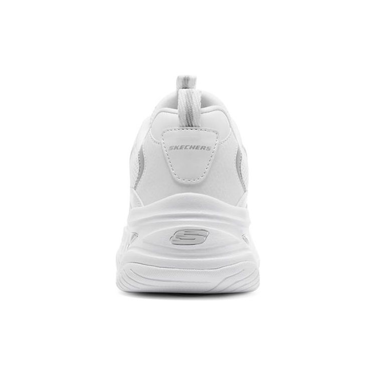 Skechers DLites 4.0 Lightning Panda Pelle Comode Versatili Ammortizzanti Resistenti Basse Scarpe da Papà Sneaker Donna Bianco Argento 149562-WSL
