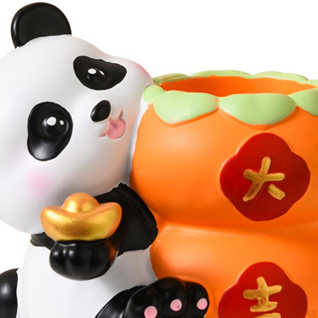 Panda Stifthalter, süßer Cartoon-Stiftehalter, Heimdekoration, Skulptur, Geschenk, Schreibtisch-Organizer, Bleistift