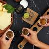 6 Holes Wooden Stand for Tequila Shot Glasses Presentation Tray Large Capacity Display Storage Solution