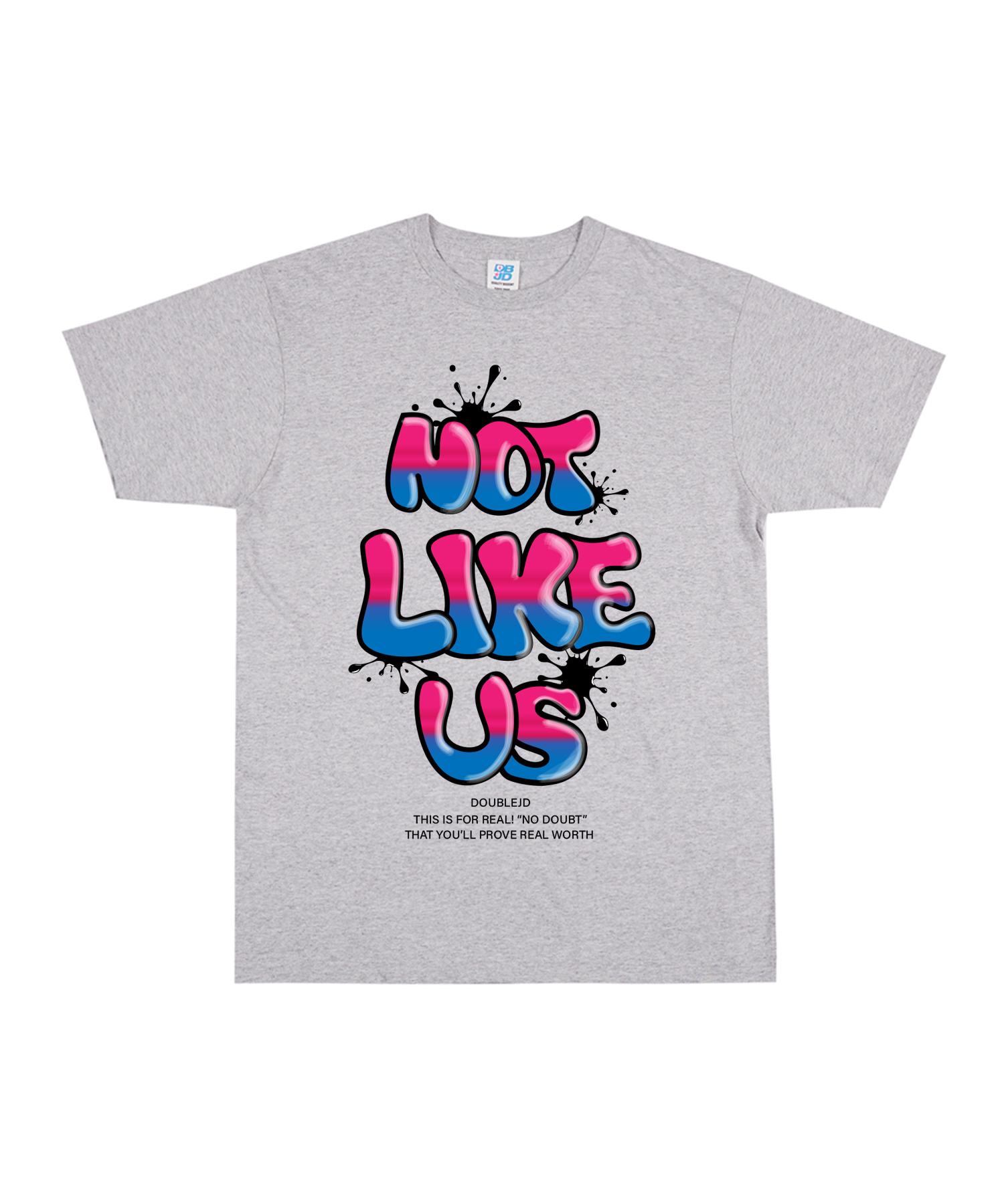 Double Jd Not Like Us Short Sleeve T-Shirt (Gray) M