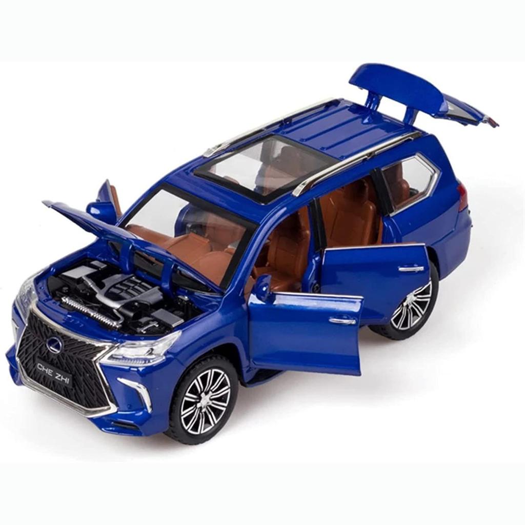 1:32 Scale Lexus LX570 Off-Road Alloy Diecast Model Car, Pull Back Metal Vehicle Toy with Sound and Light Συλλογή δώρων 6 Ανοιχτές Πόρτες για Παιδιά Ενήλικες