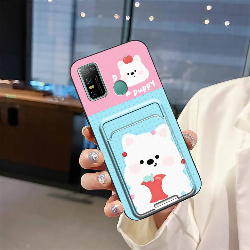 Cover Cartoon Phone Case For Doogee N30 Silicone Card slot Cute Anti-knock Card sleeve Fashion Design Graffiti Soft case