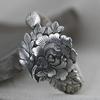 Vintage Flower Opening Rings for Women Anti Silver Color Aesthetic Floral Adjustable Rings Gift Daily Party Retro Jewelry
