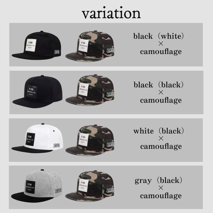[Aglem] Cap Snapback Men's 2-Pack Hats Deep Fit Stylish Korean Hip Hop Flat Large Size Straight Logo (Black/White X White)