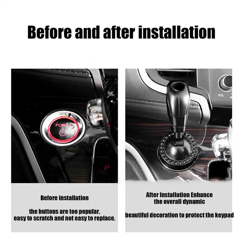 Push Start Button Cover Engine Start Button Cover Interior Decor Push To Start Button Rocker Premium Compact Metal Car Joystick