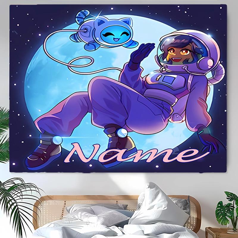 Personalized Aphmau Background Tapestry,Custom Name Birthday Party,Multifunctional Wall Decoration for Home Decor,Various Occasions