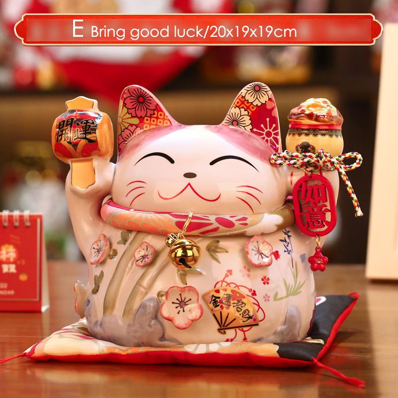 7.8 Inch Ceramic Maneki Neko Coin Bank Lucky Cat Daruma Money Box Home Decorative Ornament Fortune Cat
