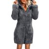 Women Long Sleeve Hooded Jumpsuit Pajamas Casual Winter Warm Rompe Sleepwear