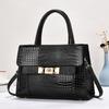 2026 New Women's Bag European and American Sequins Women's Large Bag Crocodile Pattern Portable Shoulder Oblique Span Bag Women's Bag