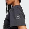 adidas X Stella McCartney Sportswear T-Shirt mit geschwungenem Saum Damen Oberteile Schwarz IN3656