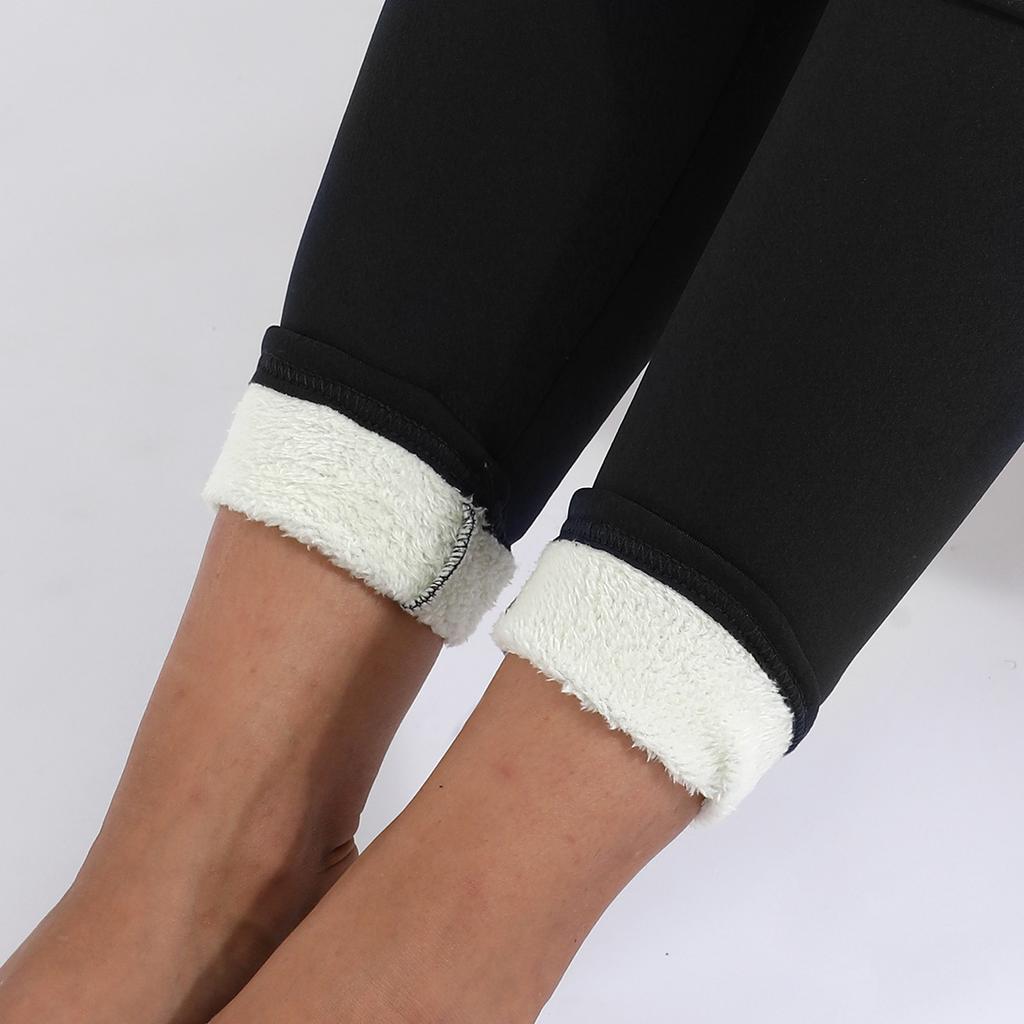 Large-size Fleece Tights, Warm Pants, Autumn and Winter Lambswool Thickened Elastic Leggings