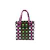 Colorful Woven Polypropylene And Leather Mini Shoulder Tote Bag Kids Bags Green White Purple M00178M00IWMW55F0M340