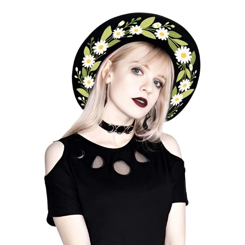 Elegant Gothic Top Hat for Formal Occasions and Casual Outfits Breathable Cotton Polyester Blend