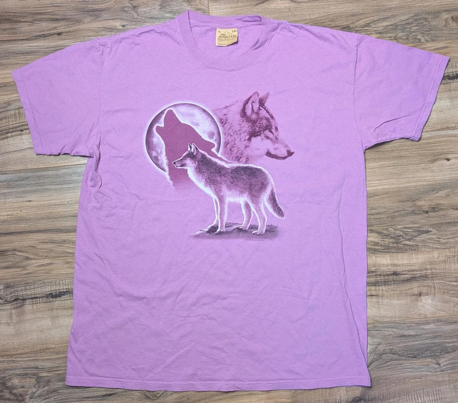 Vintage The Mountain Shirt Mens/Unisex 2XL XXL Pink Wolf Moon Y2K Tee L