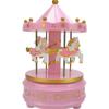 Luxury Music Box with 4 Rotating Horses Romantic Carousel Toy Handcrafted Gift Box