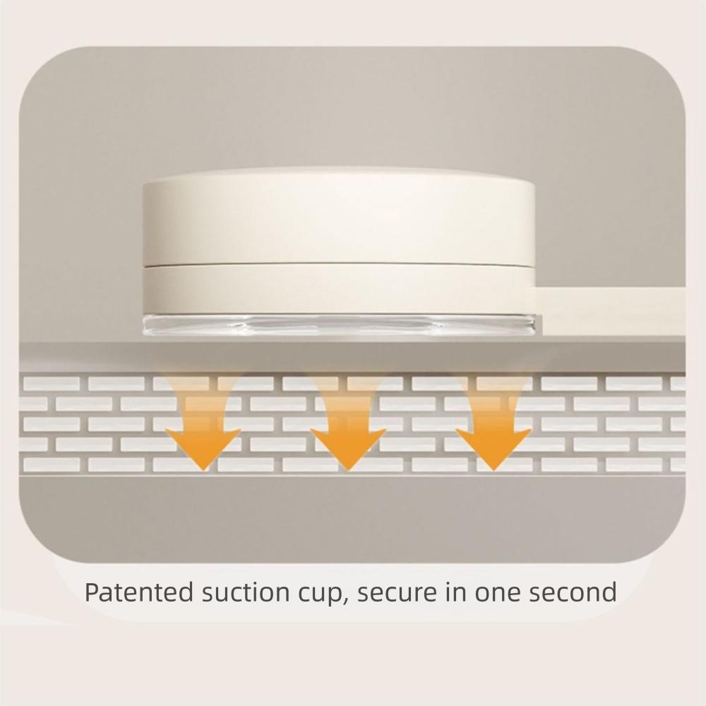 Suction Cup Wall-Mounted Hair Dryer Holder No-Drill Bathroom Organizer Multifunctional Storage Rack