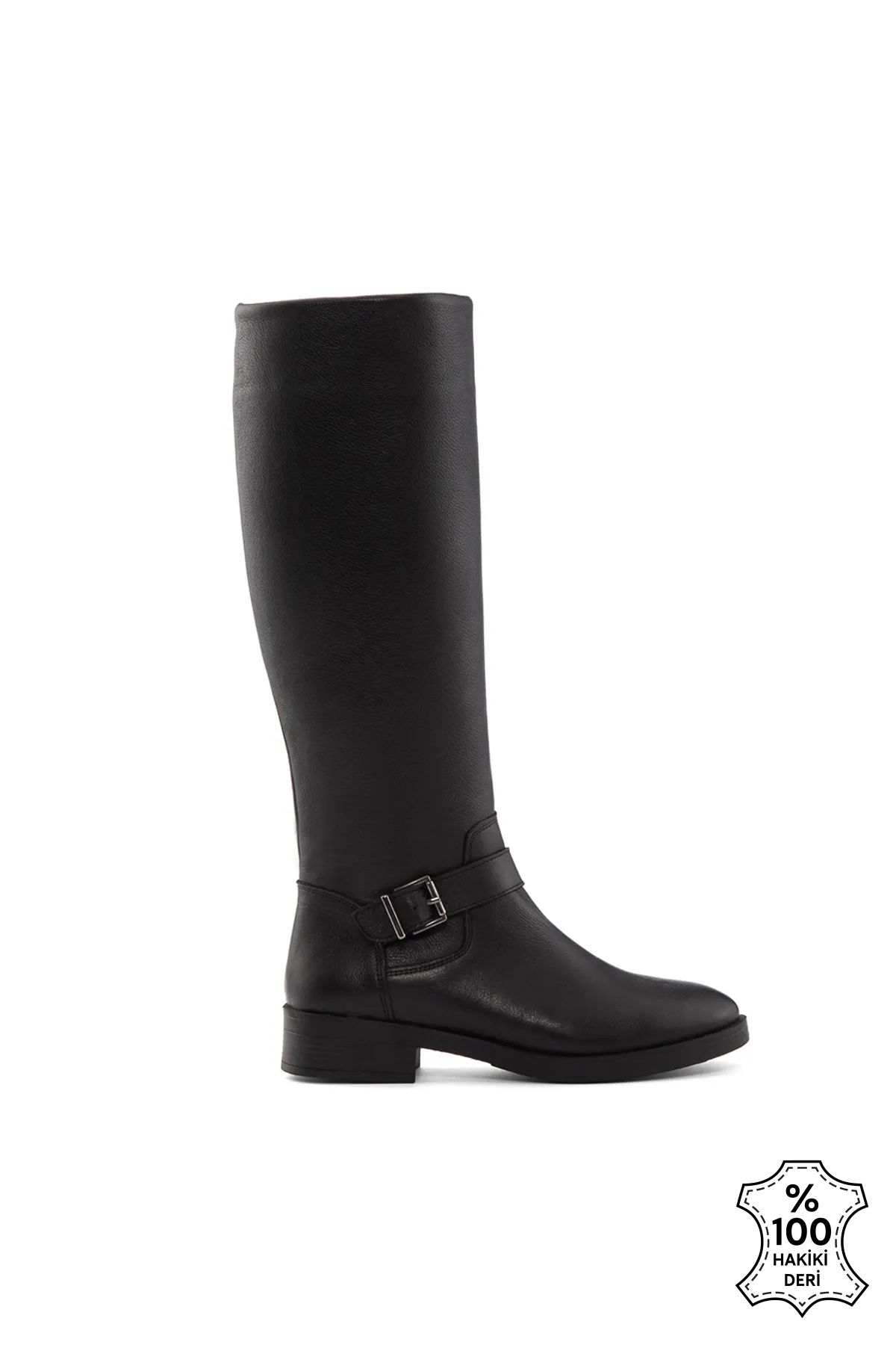 

Women Modern Stylish Fashion Boots Genuine Leather Flat Riding Boots Black Maje 36
