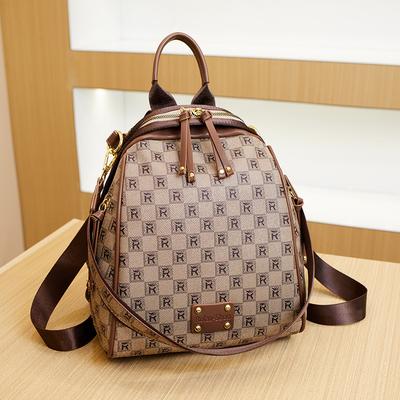 A Light Luxury Printed Backpack for Women, A Fashionable and Versatile Commuting Bag for Autumn and Winter, and A Large-capacity Travel Backpack