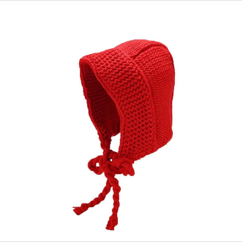 Korean New Hat for Women In Autumn and Winter Balaclava Versatile Warm Head Hat Neck Protection Knitted Wool Hat