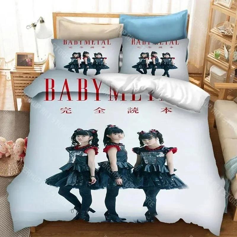 3D Print Babymetal Band Bedding Set Pillowcase Duvet Cover Double Twin Full Queen King Adult Kids Bedclothes Quilt Cover