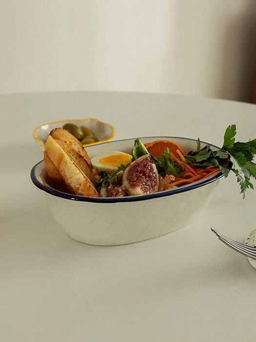 EPOK Epoch - Tiefe ovale Schüssel Blau