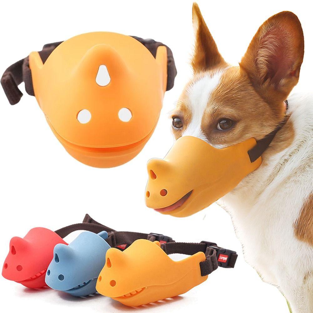 

Anti-barking Silicone Dog Muzzle Anti-bite Dog Mouth Mask Durable Pet Mouth Cover Vet Visits S жёлтый