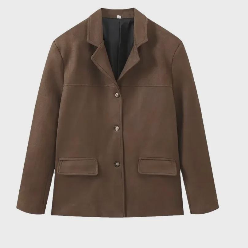 European and American Women's Retro Suede Jacket