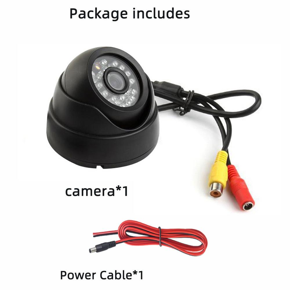 

Автомобільна камера спостереження CVBS HD Камера нічного бачення Світлодіодна інфрачервона камера відеоспостереження всередині приміщень Купольна камера відеоспостереження підходить для RVs Вантажівки Автобус