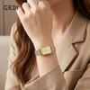 Retro Small Square Plate Watch Female Simple And Exquisite, Light Luxury Axiannu Alloy With Quartz Watch