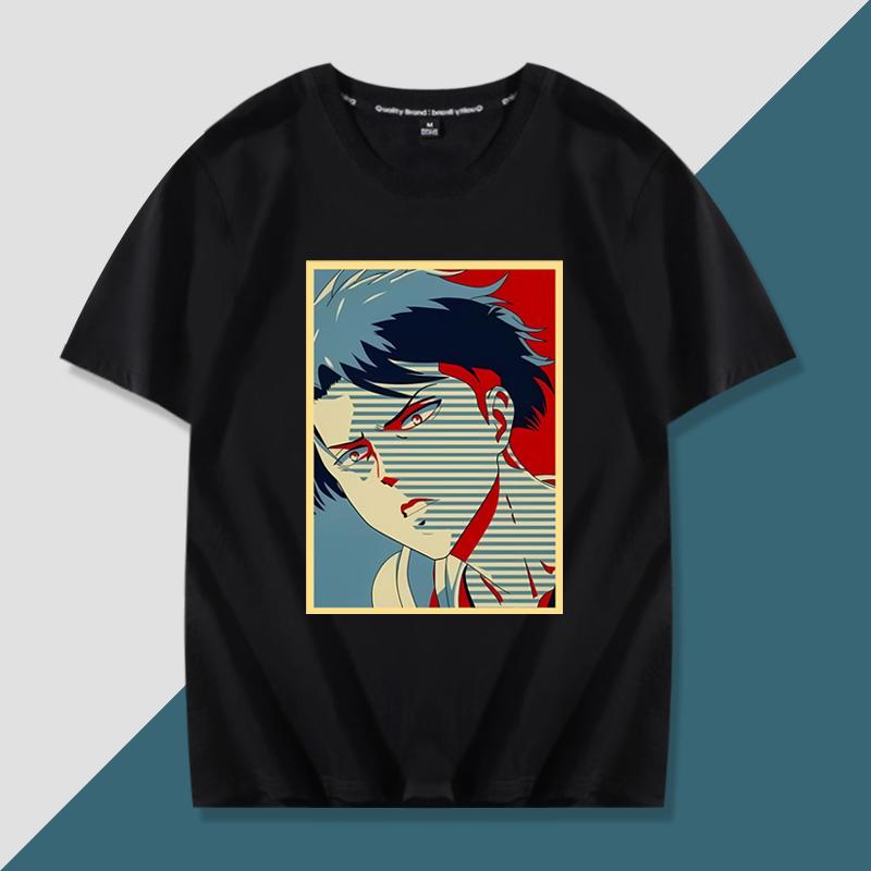 Japanese anime Attack on Titan handsome printed summer 100% cotton T-shirt fashion casual men's streetwear